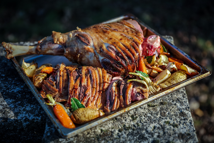 agneau cuit au four