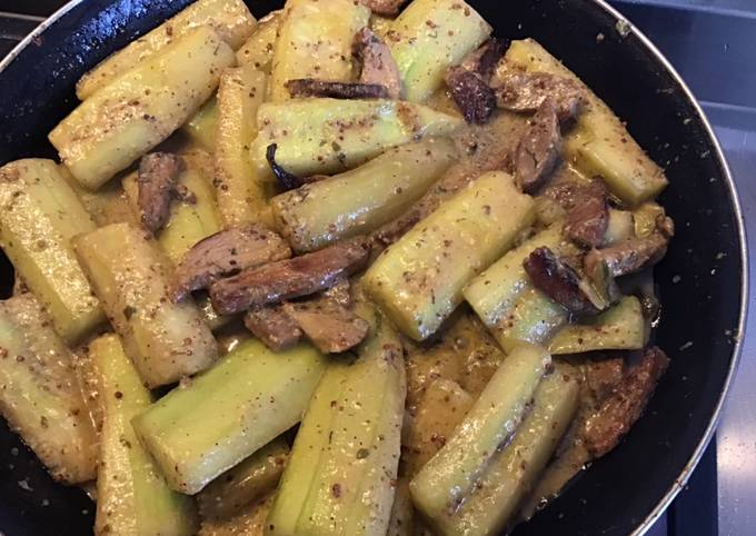 concombre à la poêle