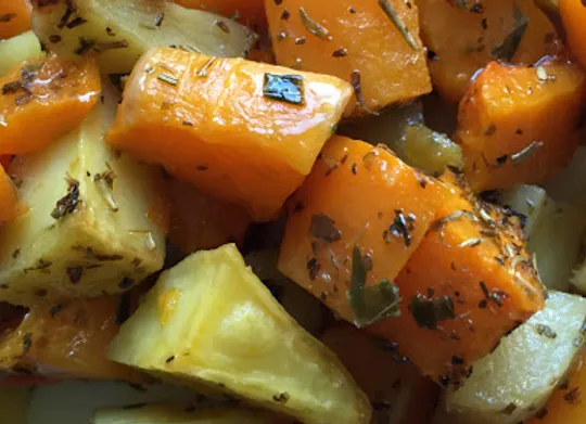 Courge cuite à la vapeur, douce et moelleuse